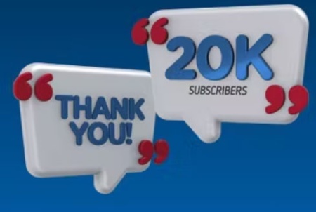 فوتیج 20 هزار مشترک برای یوتیوب 20 K Subscribers