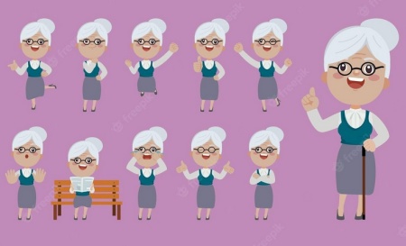 وکتور لایه باز مادربزرگ با کیفیت عالی