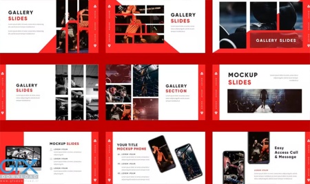 قالب پاورپوینت رایگان ورزش بوکس