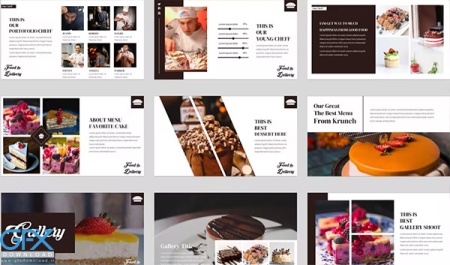 قالب پاورپوینت دسر شیرینی Krunch