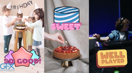 پروژه افتر افکت عناوین آب نباتی Candies Titles