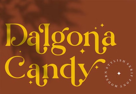 دانلود فونت رایگان آب نباتی Dalgona Candy