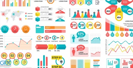 دانلود المان های اینفوگرافیک های لایه باز کسب و کار