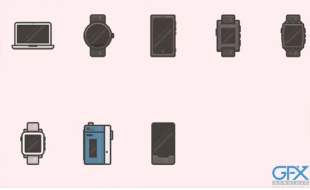 مجموعه آیکون های گجت های هوشمند