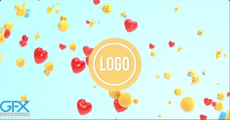 دانلود پروژه پریمیر لوگو با شکلک های رنگارنگ