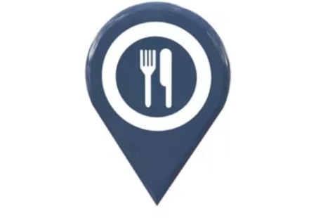 فوتیج لوکیشن آیکون نقشه غذا و رستوران