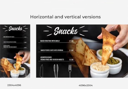 دانلود پروژه افتر افکت منو رستوران Food Menu