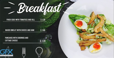 پروژه افتر افکت تبلیغ منو غذا