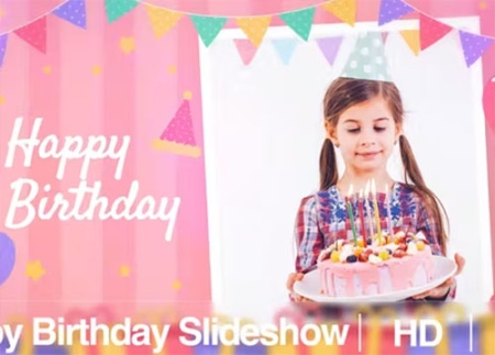 پروژه آماده افتر افکت اسلایدشو جشن تولد Birthday Slideshow