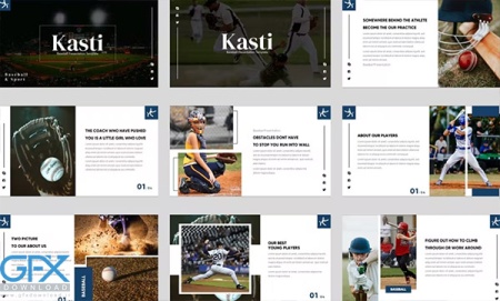 قالب پاورپوینت ورزشی بیسبال