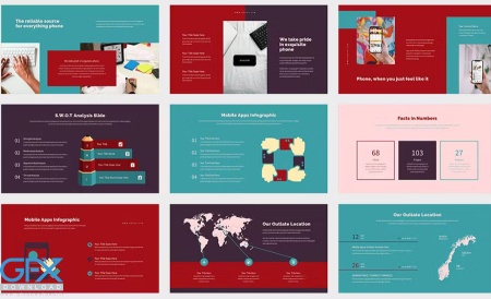 دانلود قالب پاورپوینت اپلیکیشن موبایل Moruo