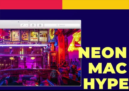 پروژه پریمیر اسلایدشو نئون Neon Mac Hype Slideshow
