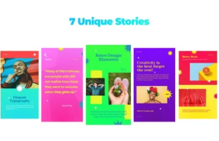 پروژه افتر افکت 7 استوری اینستاگرام رنگارنگ