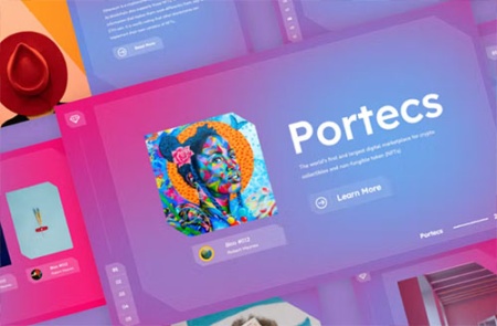 دانلود قالب پاورپوینت ان اف تی Portecs - NFT