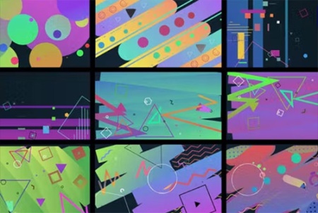 9 ترانزیشن پریمیر با شکل های رنگارنگ