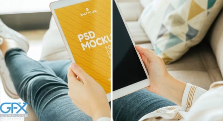 طرح لایه باز موکاپ تبلت بصورت عمودی