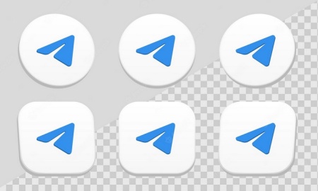 دانلود وکتور آرم تلگرام 3d لایه باز