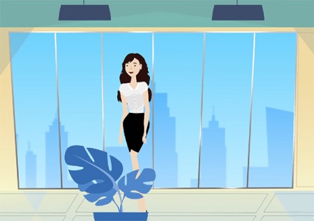 پروژه افتر افکت موشن گرافیک کاراکتر های زن کارمند