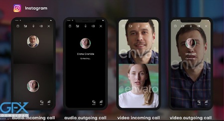 پروژه افتر افکت قالب مکالمه ویدئویی در اینستاگرام