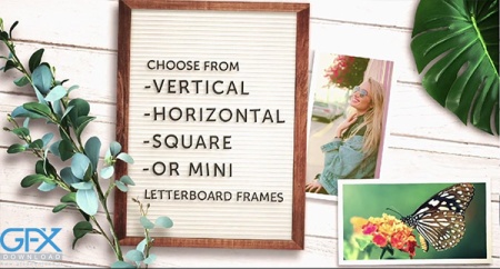پروژه آماده افتر افکت گالری عکس Letter Board