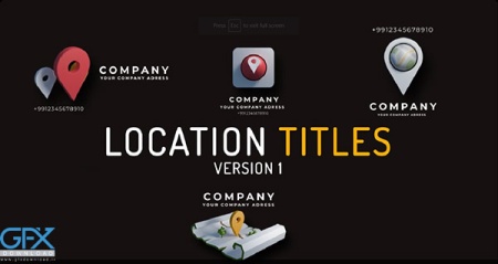 پروژه افتر افکت تایتل های لوکیشن Location Titles