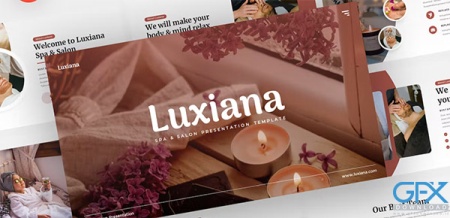 دانلود قالب پاورپوینت اسپا و سالن زیبایی Luxiana