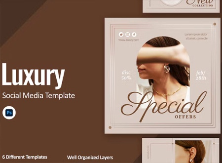 دانلود قالب لاکچری برای پست اینستاگرام