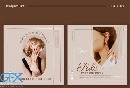 دانلود قالب پست اینستاگرام با استایل لاکچری
