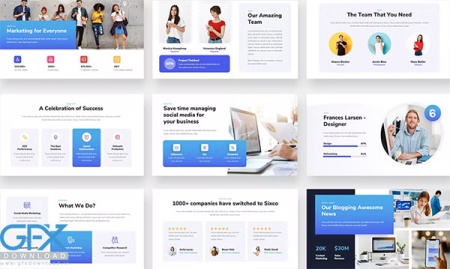 قالب پاورپوینت بازاریابی و مارکتینگ Sixco