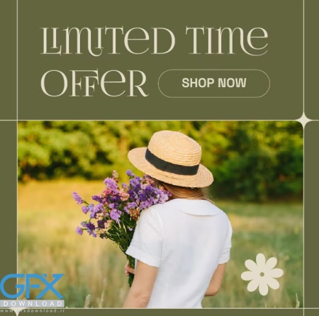 قالب لایه باز پست اینستاگرام تخفیف بهاری