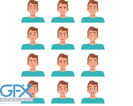 دانلود وکتور مجموعه شکلک های کاراکتری جدید