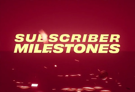 پروژه افتر افکت عناوین 3بعدی Subscriber Milestones