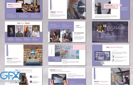 تم قالب پاورپوینت آموزش Teach Smart