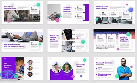 دانلود قالب پاورپوینت توسعه وب