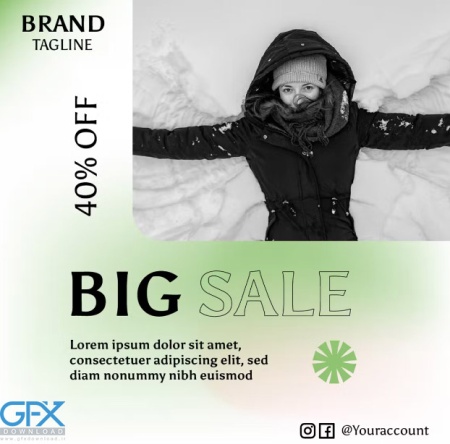 دانلود قالب پست های اینستاگرام فروش ویژه زمستانی