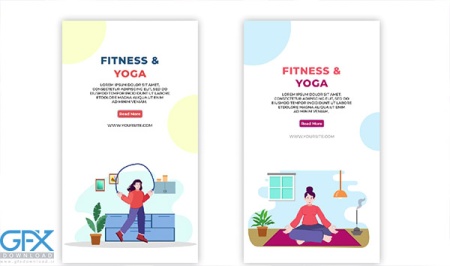 پروژه افتر افکت استوری اینستاگرام یوگا و فیتنس