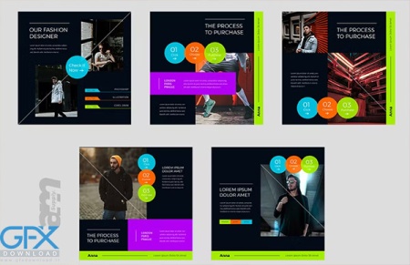 قالب آماده پست و استوری اینستاگرام فروشگاه پوشاک