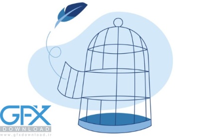 دانلود وکتور انواع قفس پرنده