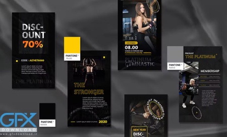 قالب لایه باز استوری اینستاگرام مخصوص باشگاه