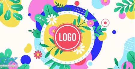 دانلود پروژه افتر افکت نمایش لوگو با گل های رنگارنگ