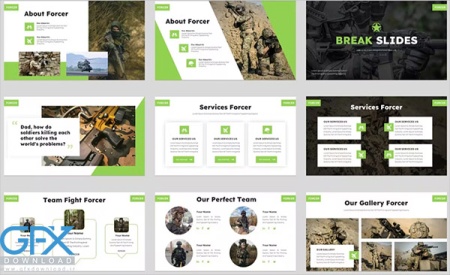 قالب پاورپوینت نظامی Forcer