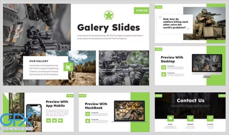 قالب پاورپوینت جنگی Forcer