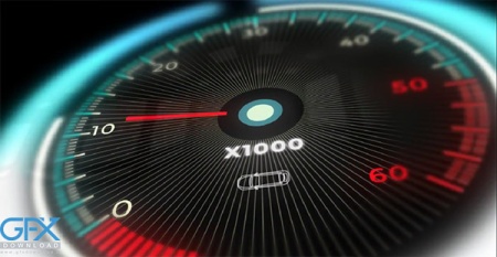 پروژه افتر افکت لوگو سرعت سنج خودرو Gas Show