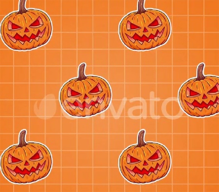 فوتیج بک گراند کدو تنبل هالووین