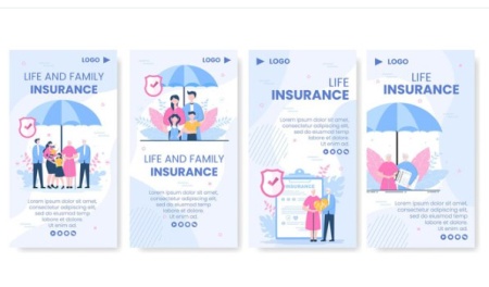 دانلود قالب لایه باز استوری اینستاگرام برای بیمه