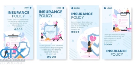 دانلود قالب استوری اینستاگرام بیمه