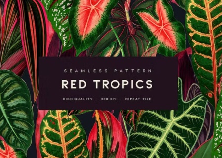دانلود پترن استوایی سرخ Red Tropics