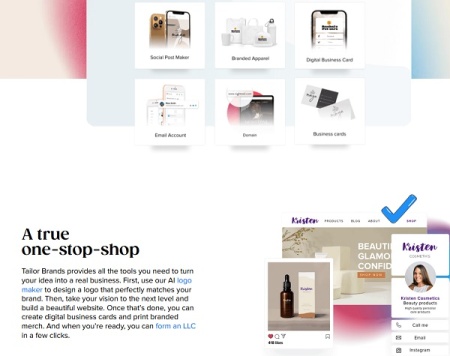 سایت Tailor Brands