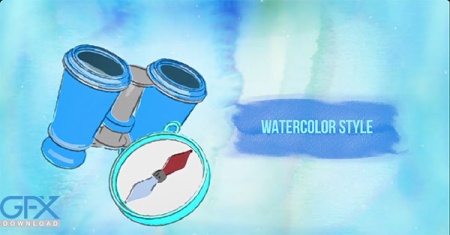 دانلود پروژه افتر افکت افتتاحیه سفر آبرنگی