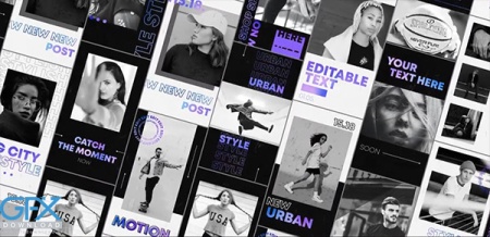 پروژه آماده افتر افکت مجموعه استوری های اینستاگرام مدرن